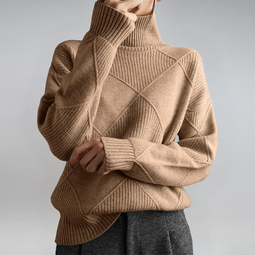 MOREAU LYON | PULL COL ROLÉ DÉTENDUE POUR FEMMES