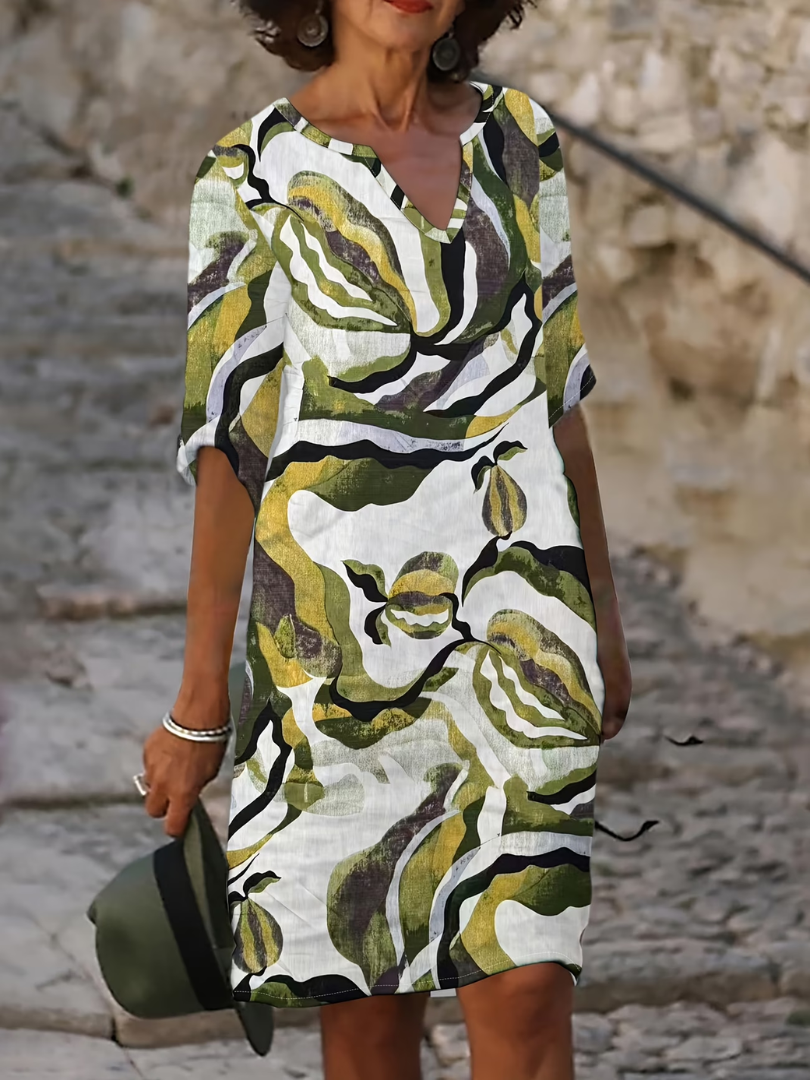 MOREAU LYON | ROBE IMPRIMÉE ABSTRAITE POUR FEMMES