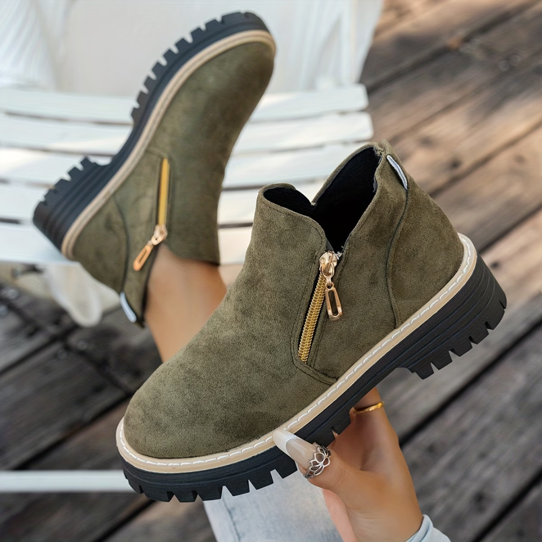 MOREAU LYON | BOTTINES À DOUBLE ZIP POUR FEMMES