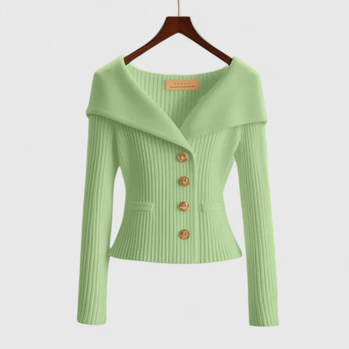 MOREAU LYON | GILET AJUSTÉ À COL LARGE POUR FEMMES