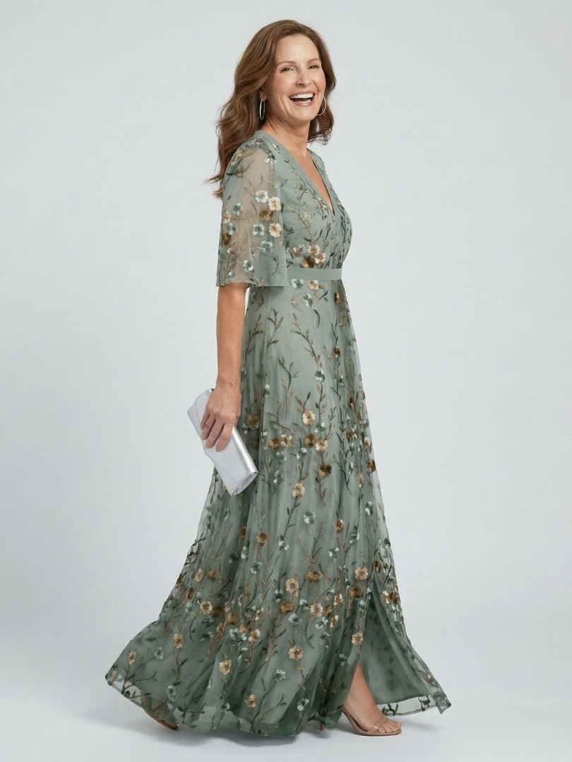 MOREAU LYON | ROBE MIDI CHIC EN MOUSSELINE POUR FEMME