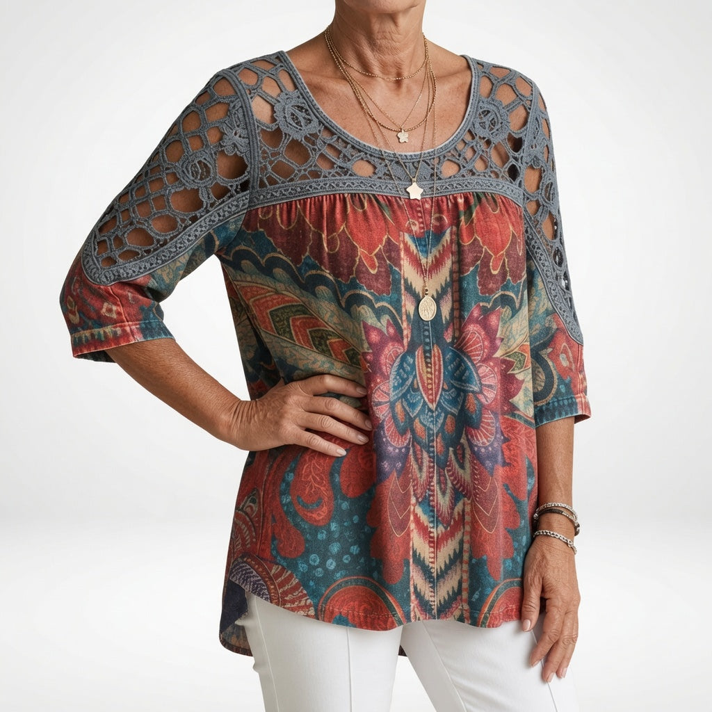 MOREAU LYON | BLOUSE À IMPRIMÉ ETHNIQUE POUR FEMMES