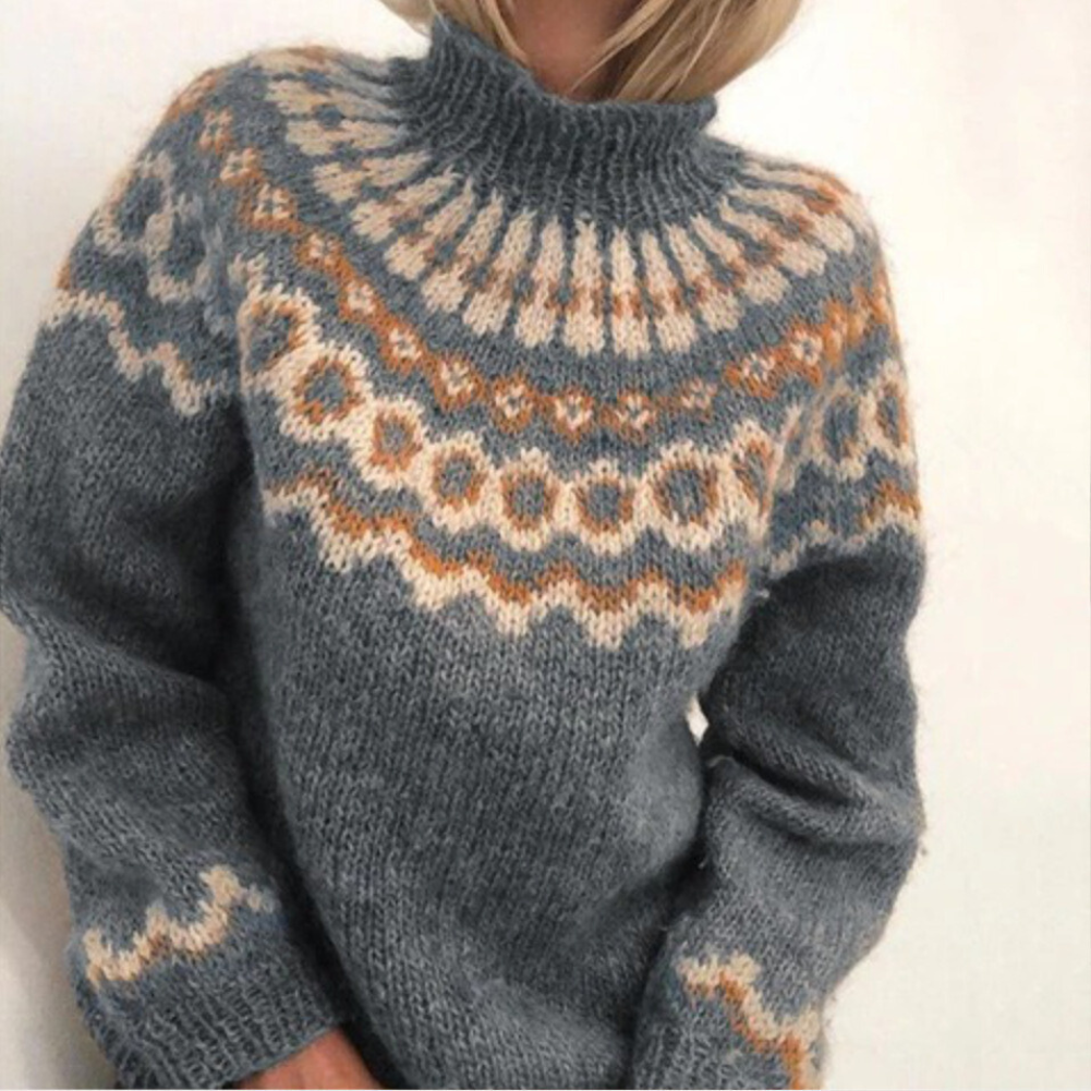 MOREAU LYON | PULL COL ROLLÉ RIBBÉ POUR FEMMES