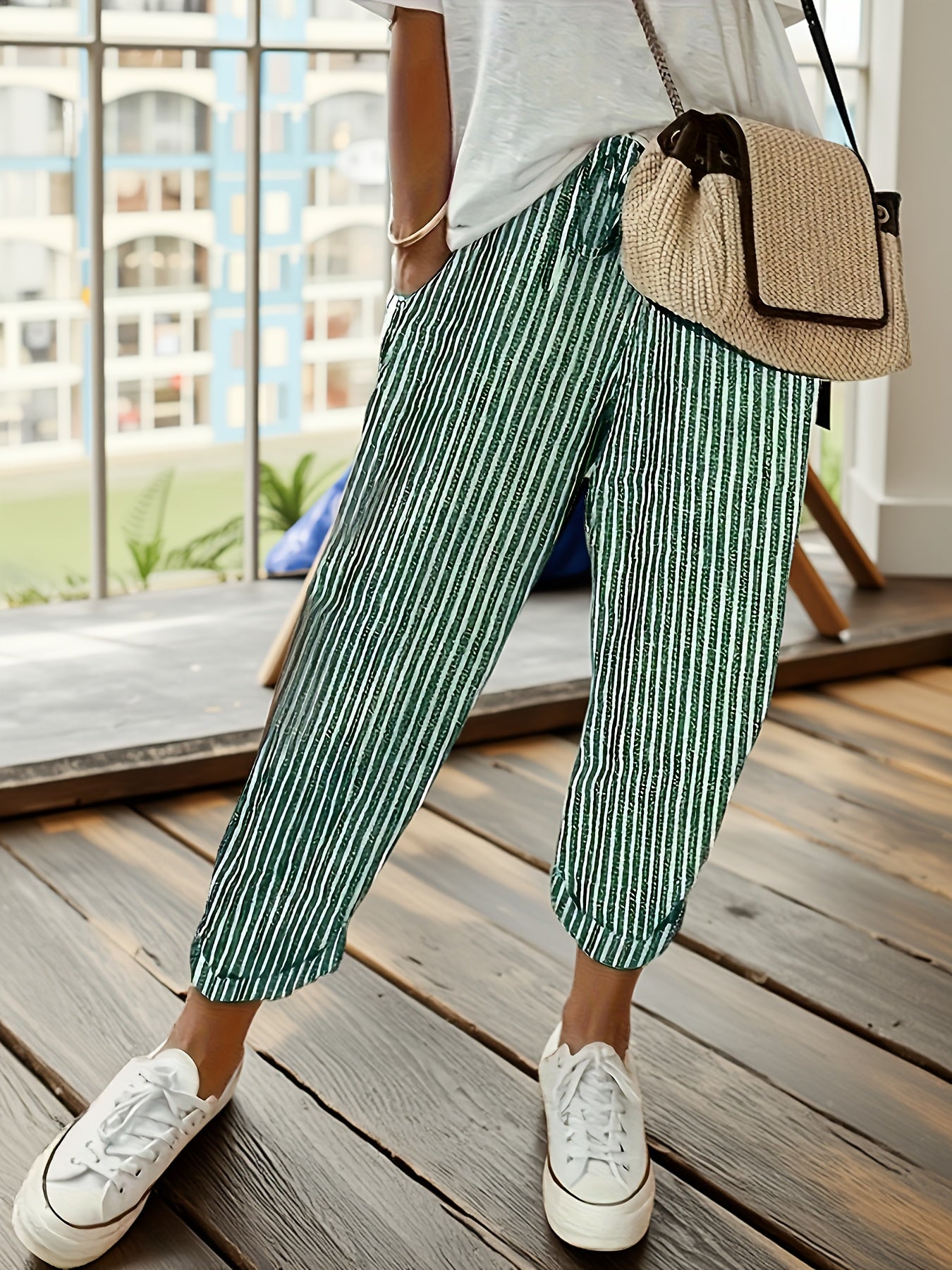 MOREAU LYON | PANTALONS LARGES À RAYURES POUR FEMMES