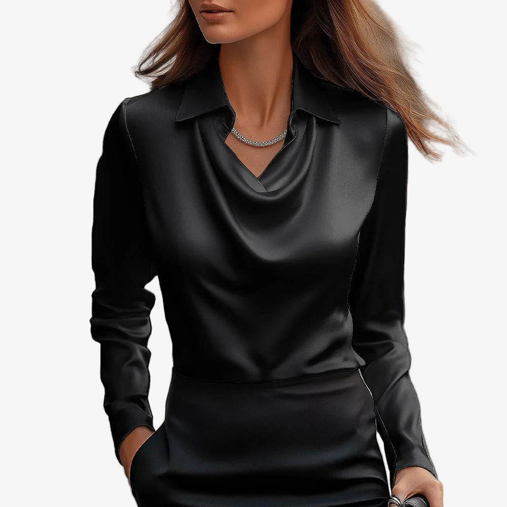 MOREAU LYON | BLOUSE DRAPÉE COL COWL POUR FEMMES