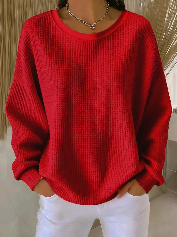 MOREAU LYON | PULL OVERSIZE EN MAILLE GAUFRÉE POUR FEMME