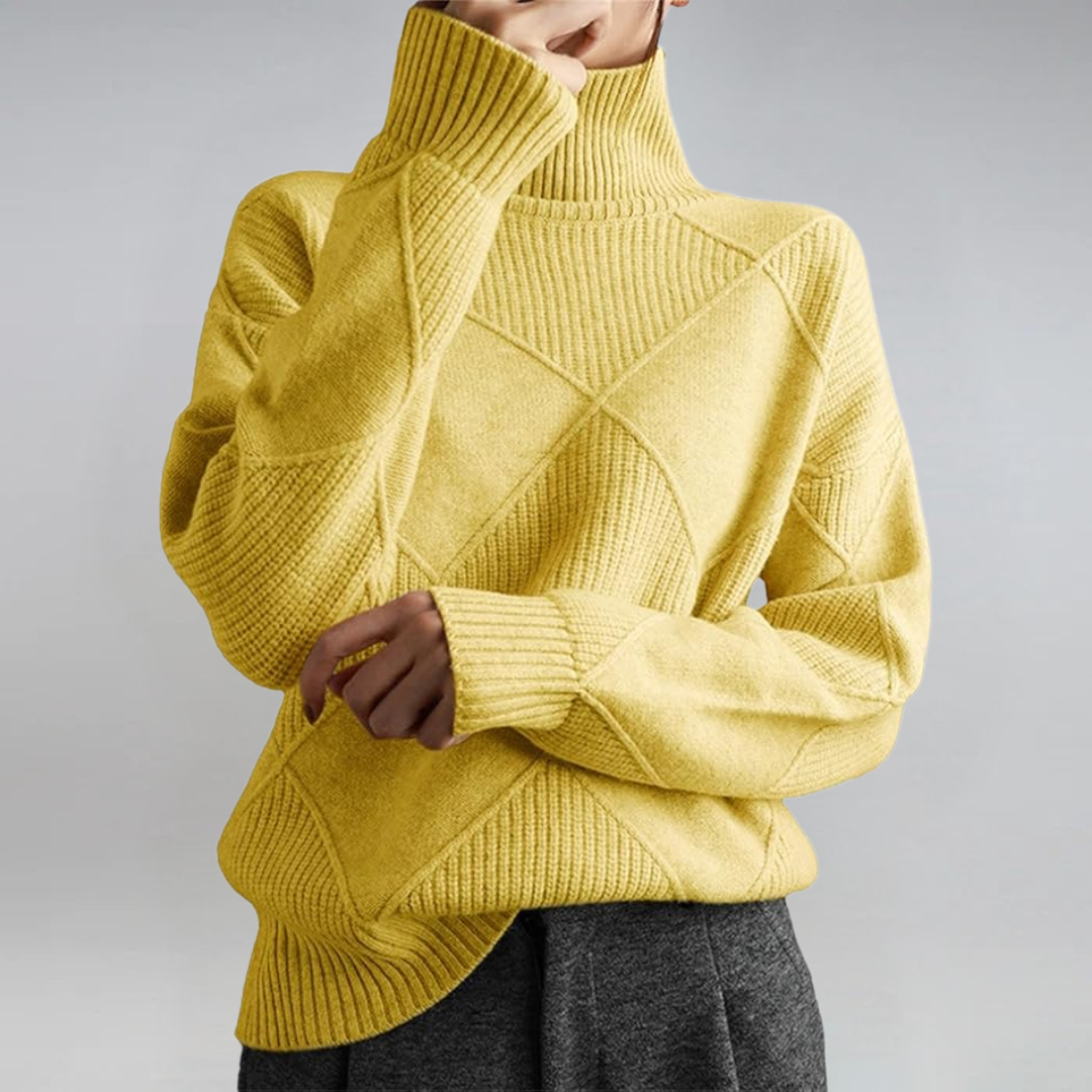 MOREAU LYON | PULL COL ROLÉ DÉTENDUE POUR FEMMES
