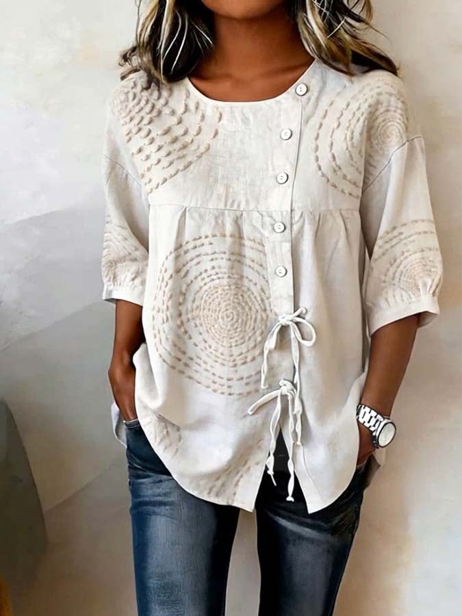 MOREAU LYON | TOP BRODÉ CLASSIQUE POUR FEMME