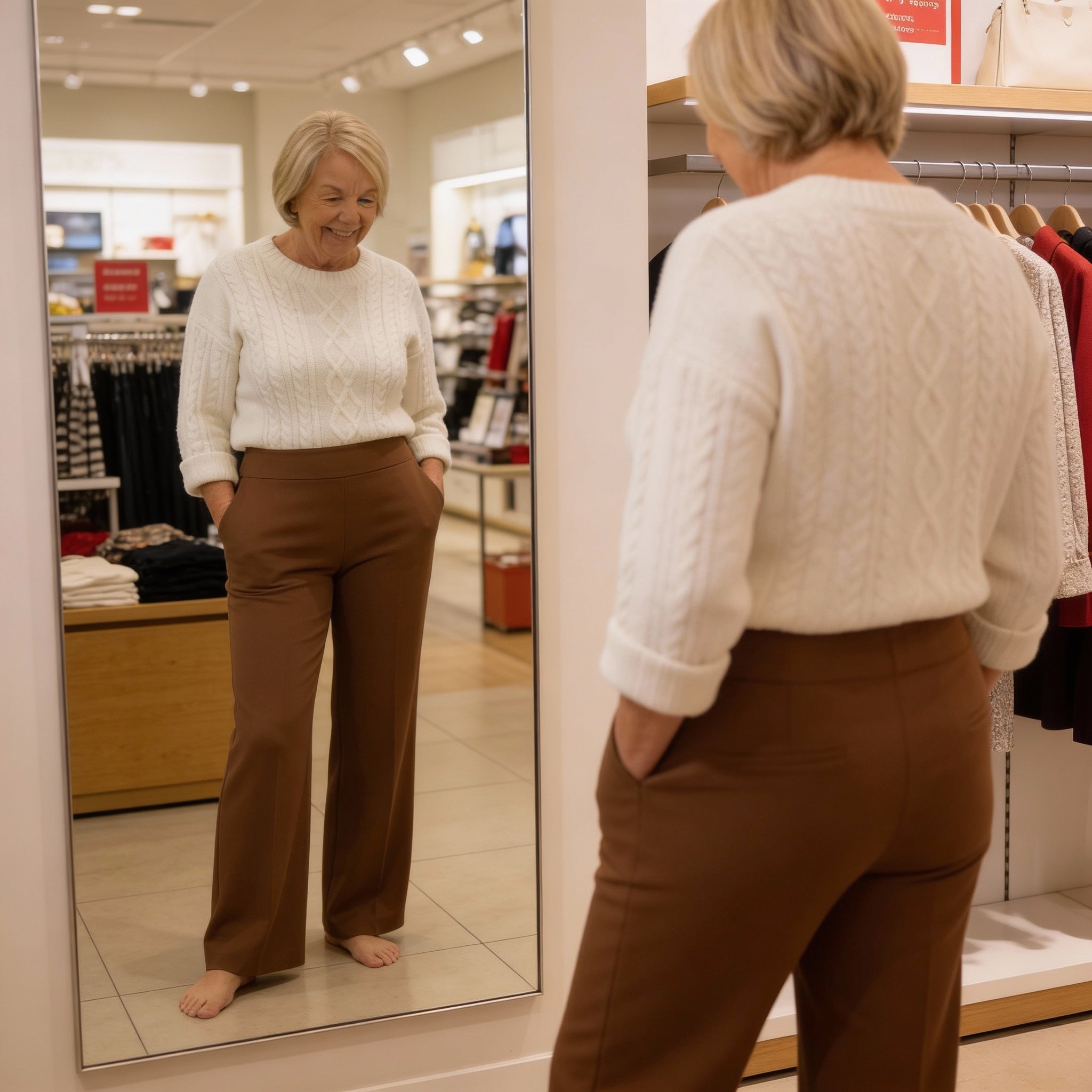 MOREAU LYON | PANTALON ÉLASTIQUE HAUT À LA TAILLE POUR FEMMES