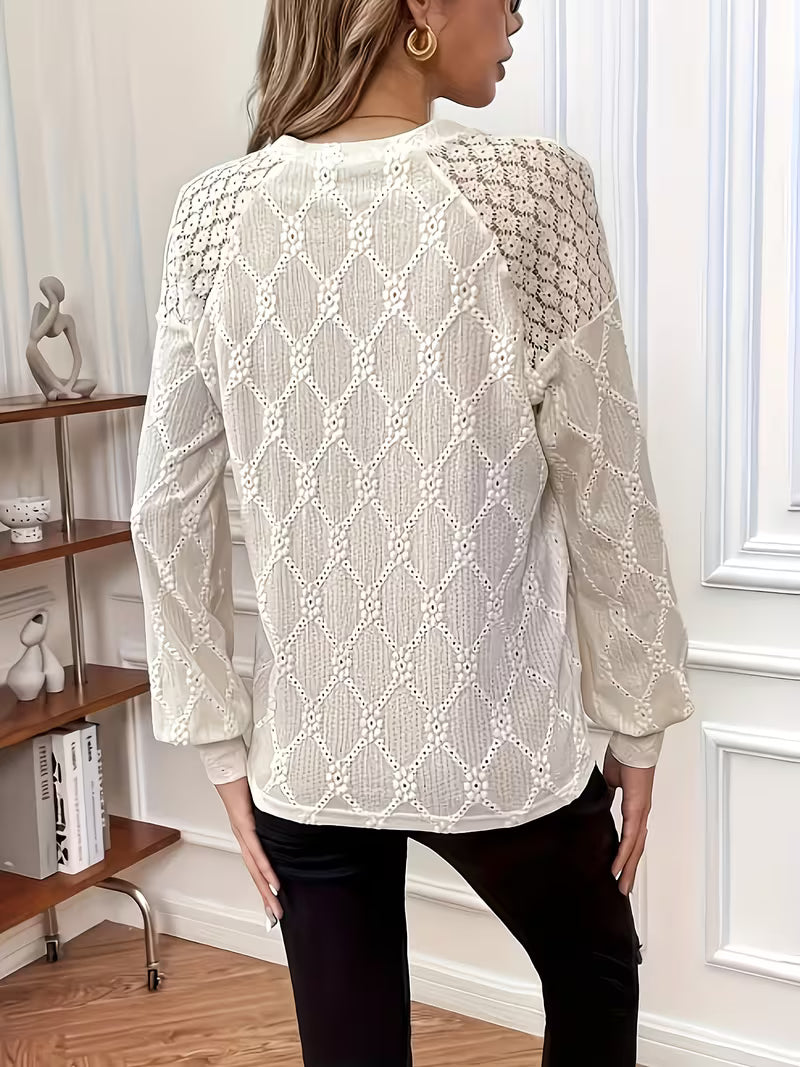 MOREAU LYON | BLOUSE TISSÉE COL ROND POUR FEMMES