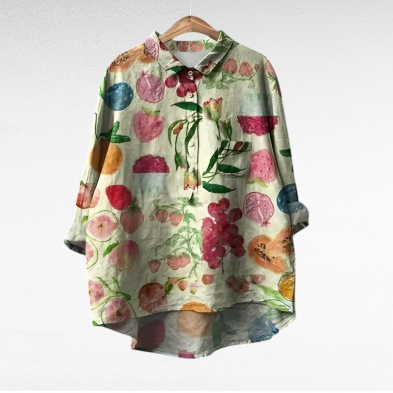 MOREAU LYON | BLOUSE FLEURS GRAPHIQUES POUR FEMMES