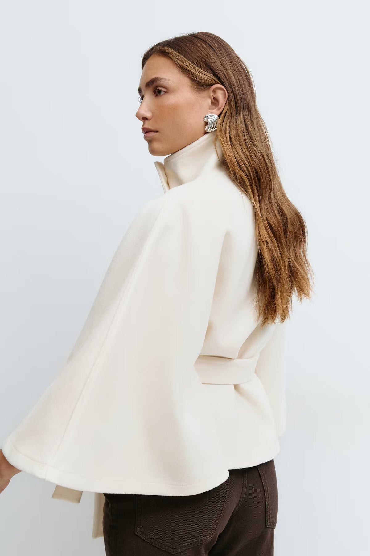 MOREAU LYON | MANTEAU CAPE À CEINTURE POUR FEMMES