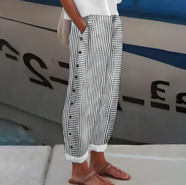 MOREAU LYON | PANTALON FLUIDE RAYÉ POUR FEMMES