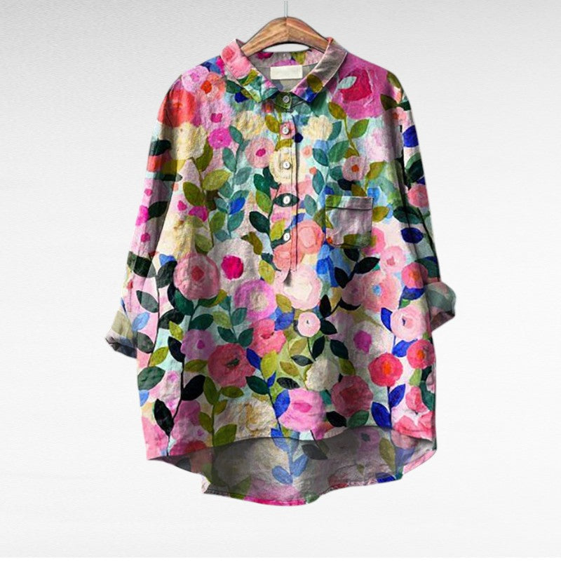 MOREAU LYON | CHEMISIER FLORAL ARTISTIQUE POUR FEMMES