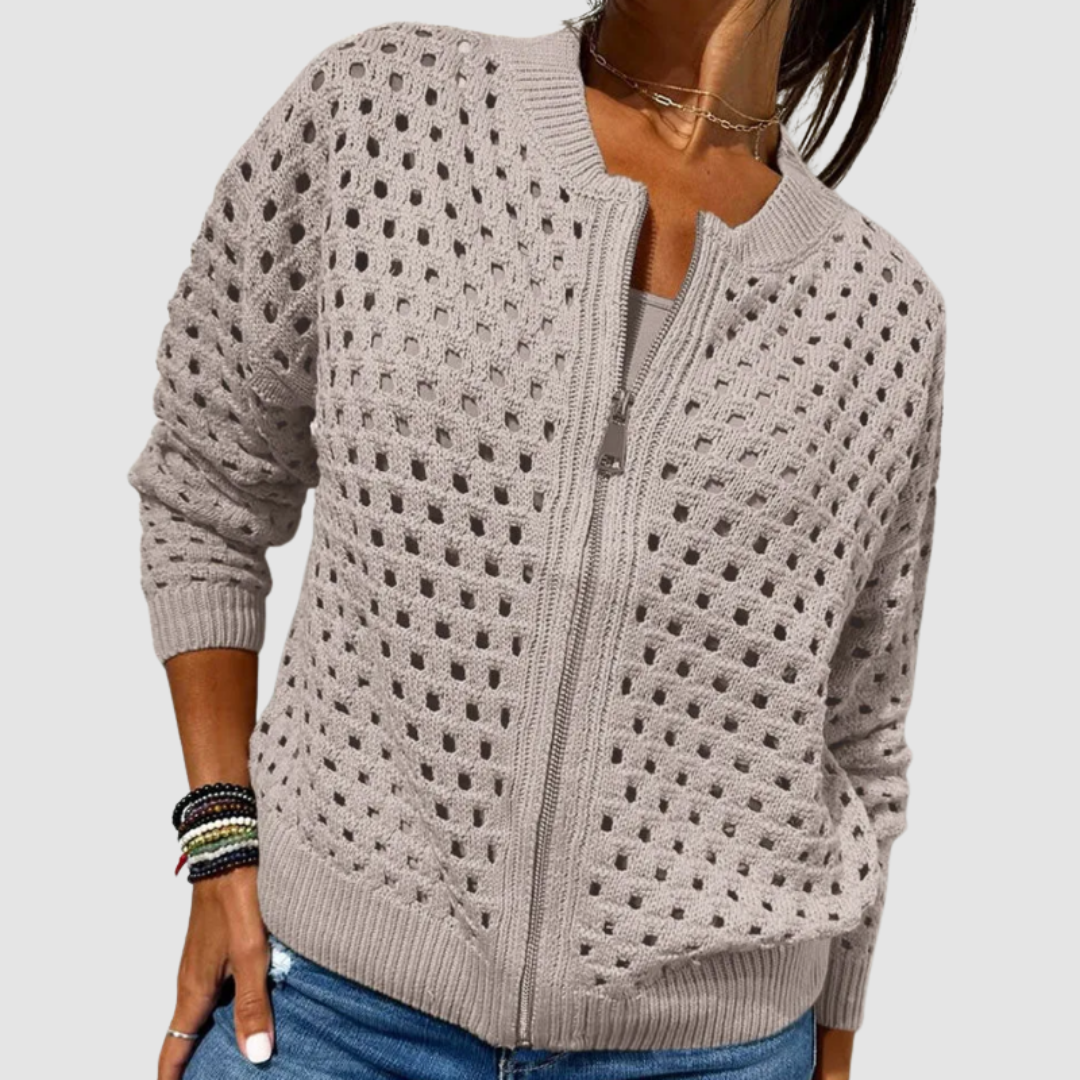 MOREAU LYON | GILET ZIPPE TRICOTÉ POUR FEMMES
