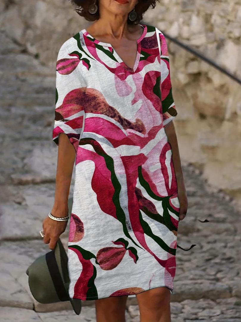 MOREAU LYON | ROBE IMPRIMÉE ABSTRAITE POUR FEMMES