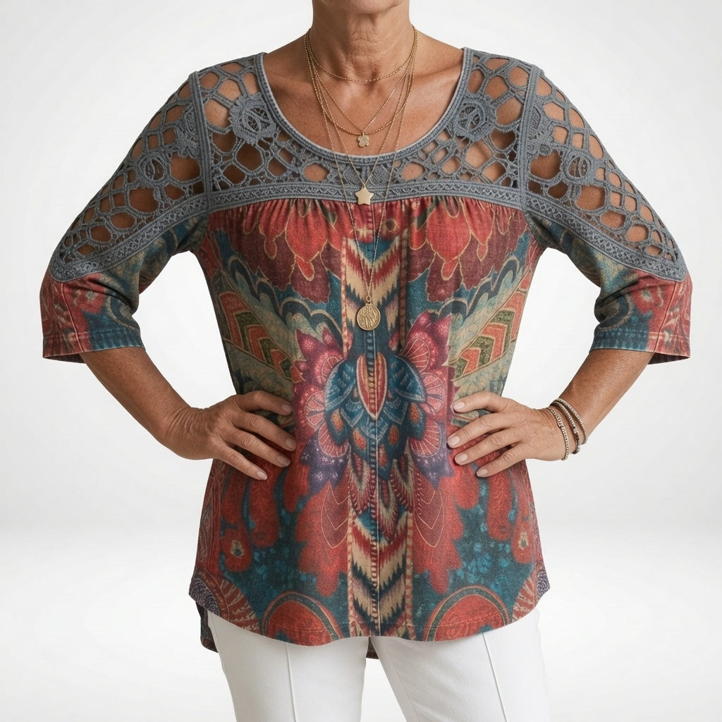 MOREAU LYON | BLOUSE À IMPRIMÉ ETHNIQUE POUR FEMMES