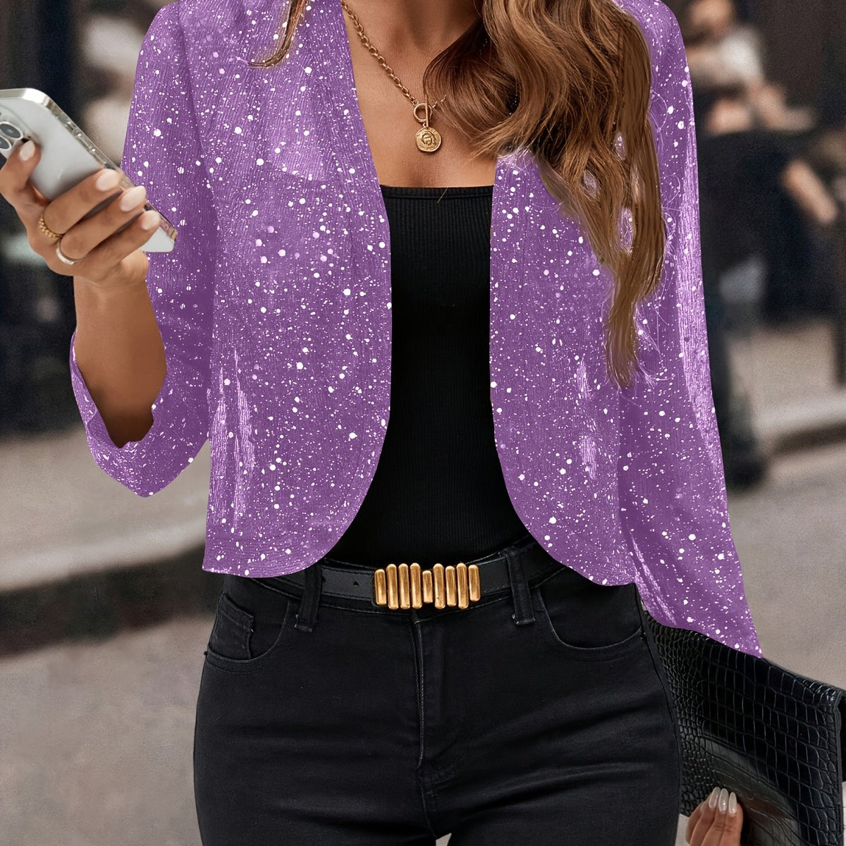 MOREAU LYON | VESTE COURTE À PAILLETTES POUR FEMMES