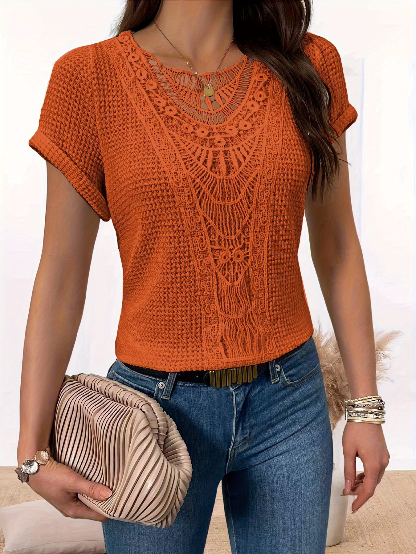 MOREAU LYON | T-SHIRT EN DENTELLE POUR FEMMES