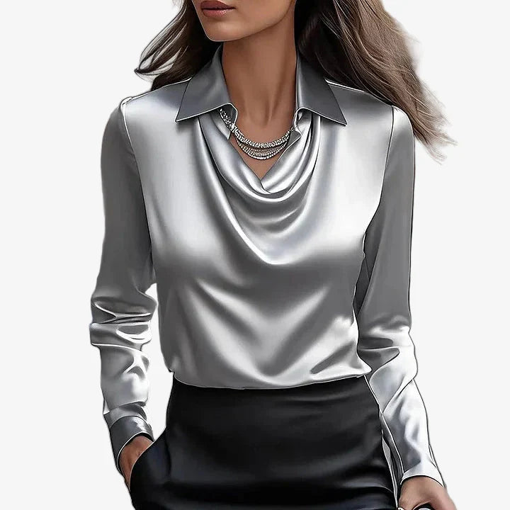 MOREAU LYON | BLOUSE DRAPÉE COL COWL POUR FEMMES