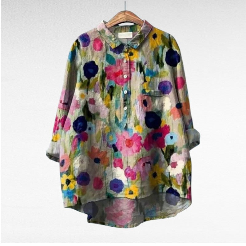 MOREAU LYON | CHEMISIER FLORAL ARTISTIQUE POUR FEMMES