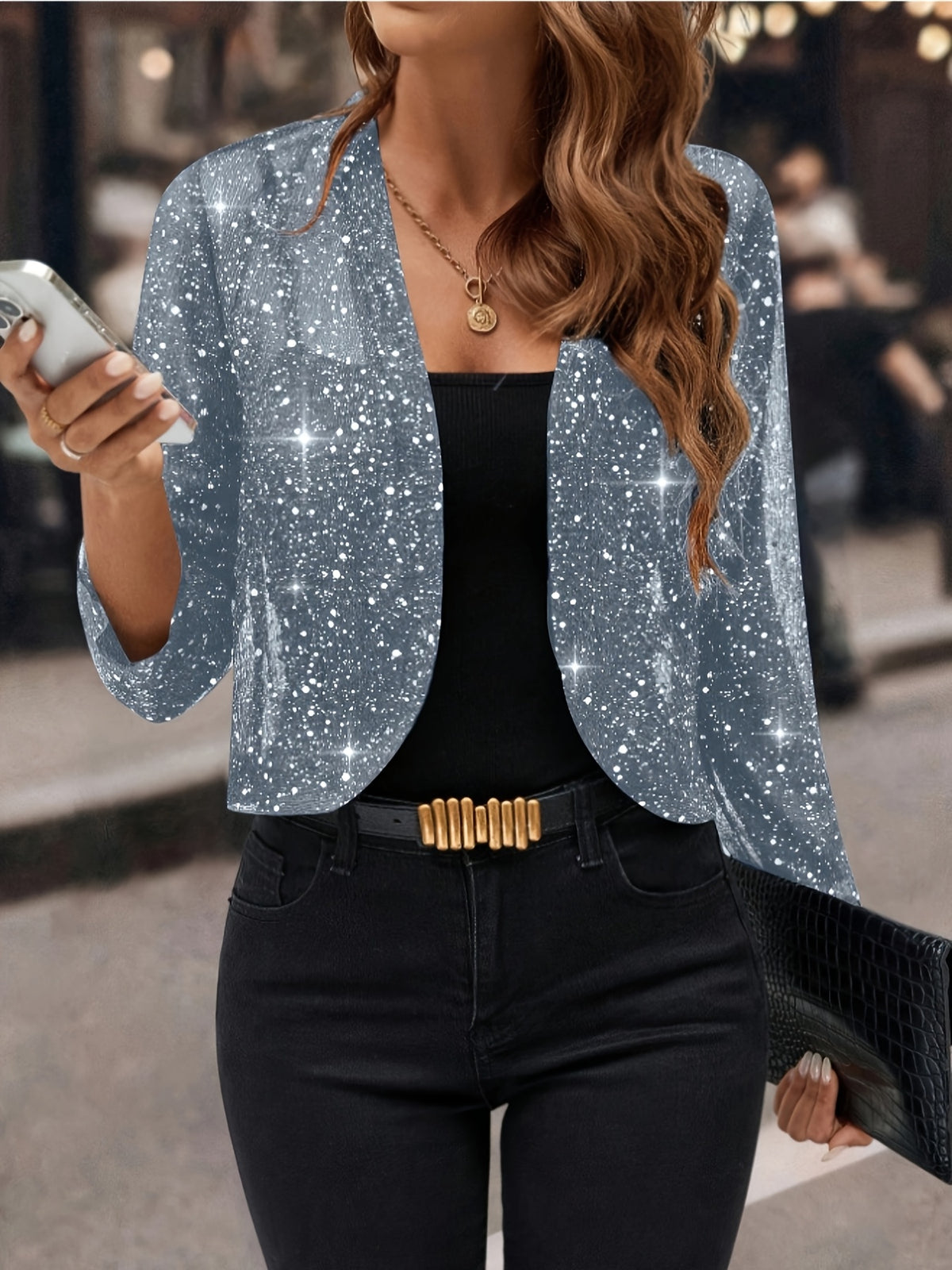 MOREAU LYON | VESTE COURTE À PAILLETTES POUR FEMMES