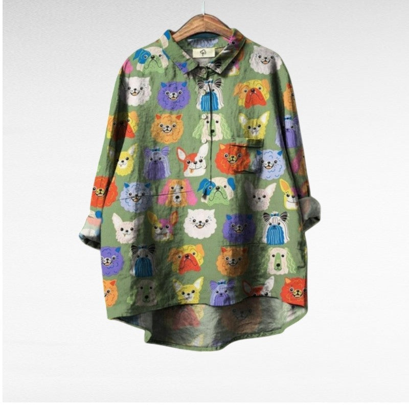 MOREAU LYON | BLOUSE CHIEN ARTISTIQUE POUR FEMMES