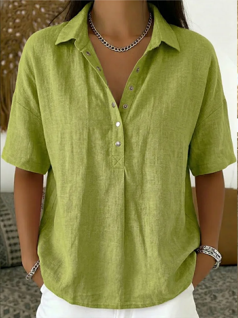 MOREAU LYON | BLOUSE CLASSIQUE À COL EN V POUR FEMME