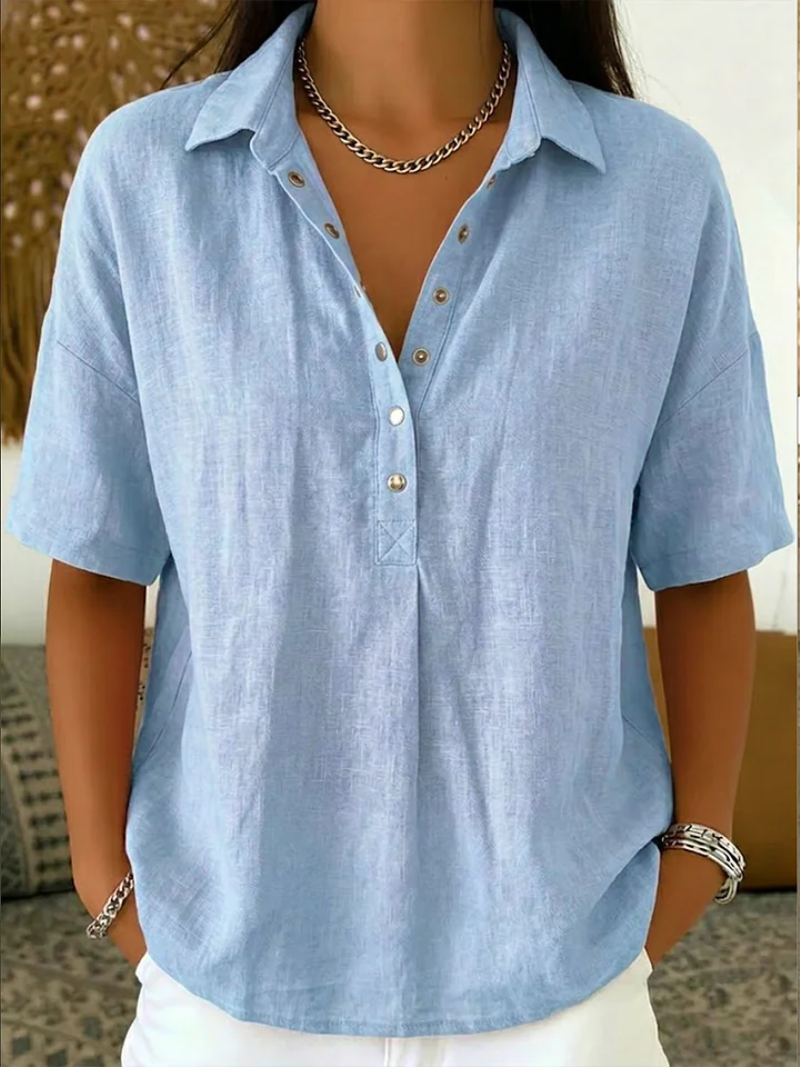 MOREAU LYON | BLOUSE À COL EN V POUR FEMMES