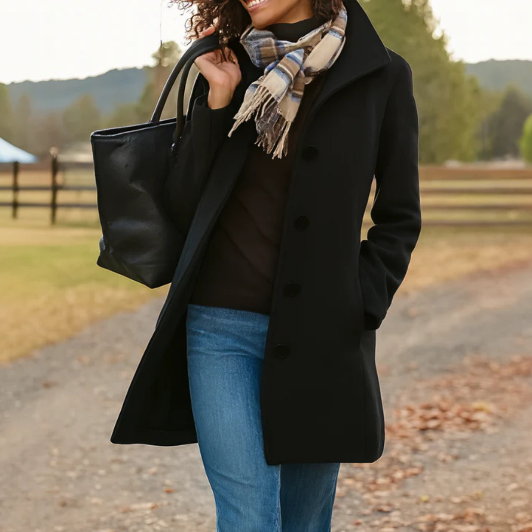 MOREAU LYON | MANTEAU EN LAINE À COUPE DROITE POUR FEMMES
