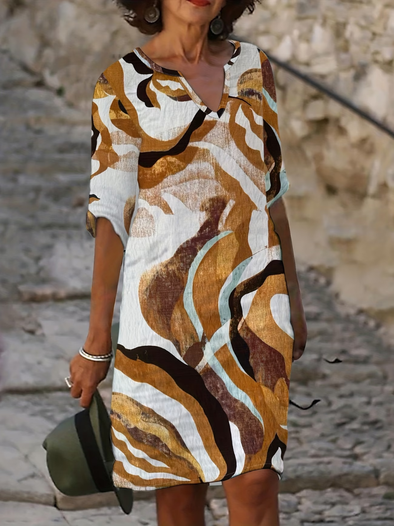 MOREAU LYON | ROBE IMPRIMÉE ABSTRAITE POUR FEMMES