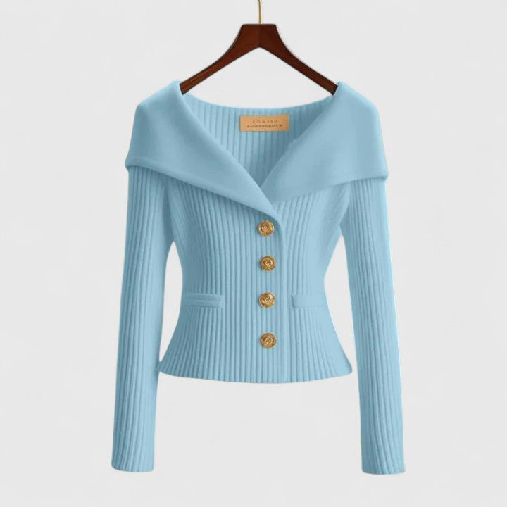 MOREAU LYON | GILET AJUSTÉ À COL LARGE POUR FEMMES