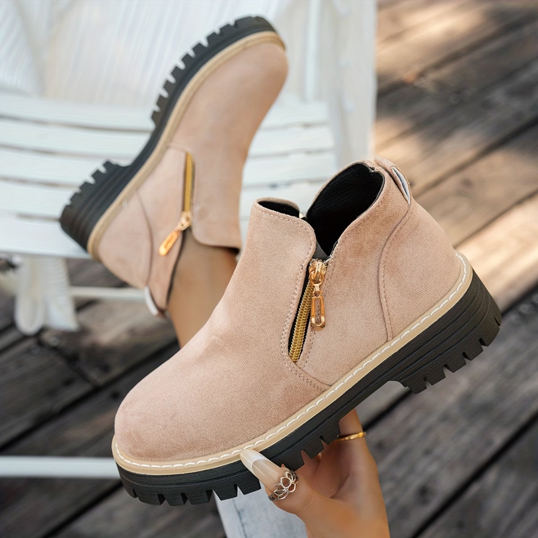 MOREAU LYON | BOTTINES À DOUBLE ZIP POUR FEMMES