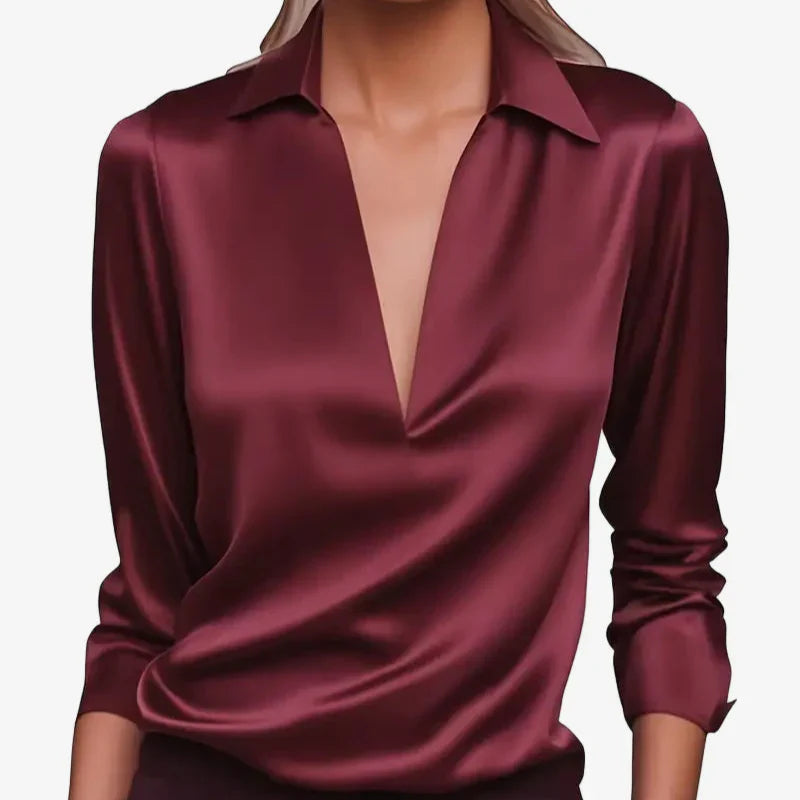 MOREAU LYON | BLOUSE SATINÉE ÉLÉGANTE POUR FEMMES