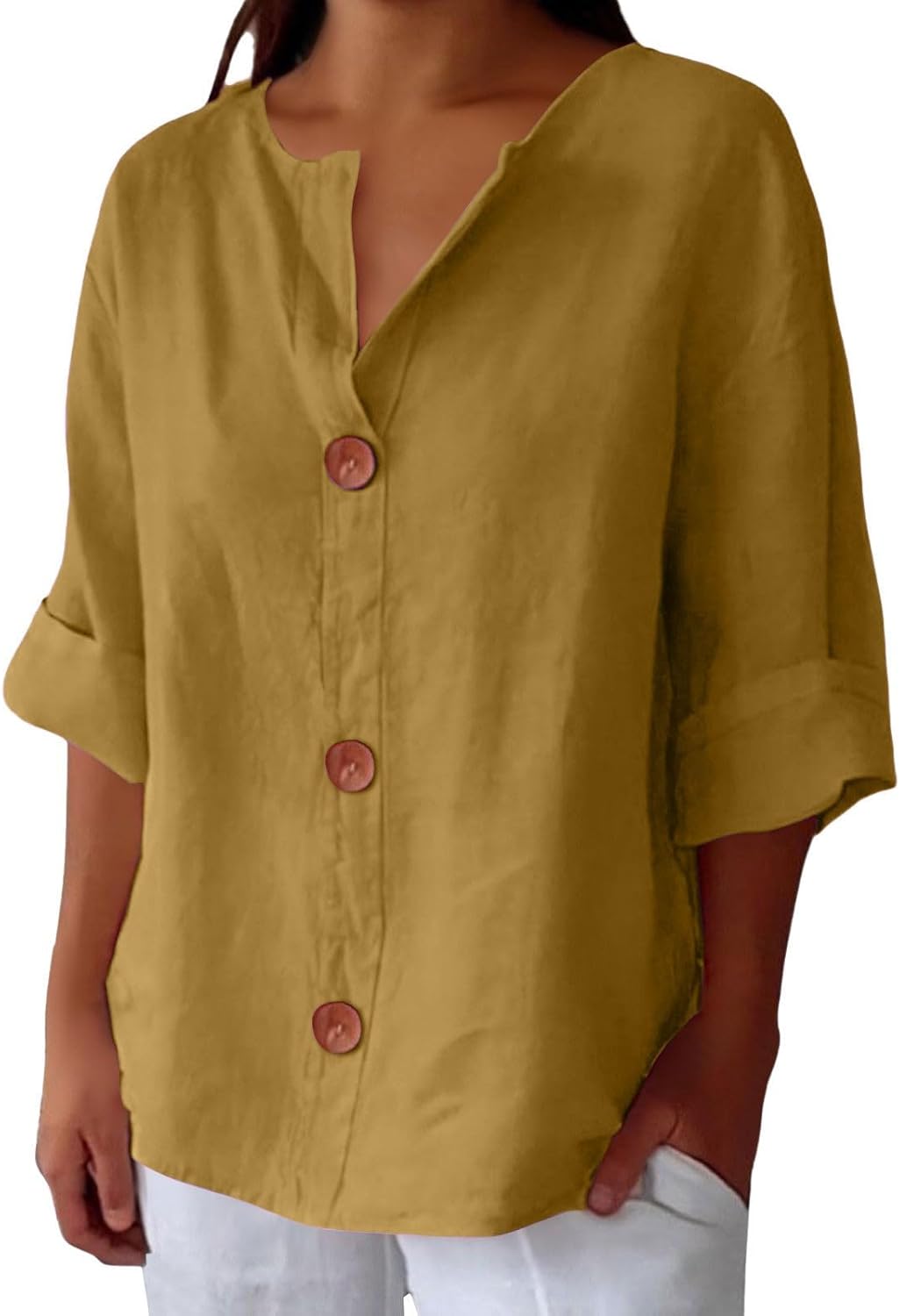 MOREAU LYON | CHEMISE À COL EN V POUR FEMMES
