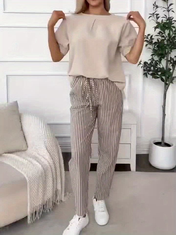 MOREAU LYON | PANTALONS LARGES À RAYURES POUR FEMMES