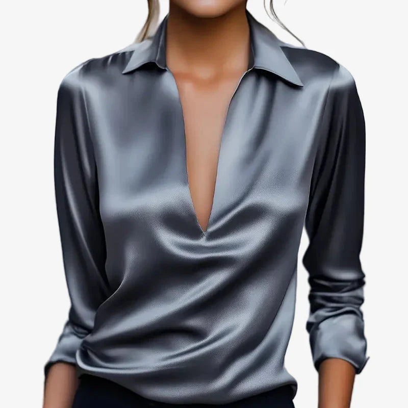 MOREAU LYON | BLOUSE SATINÉE ÉLÉGANTE POUR FEMMES