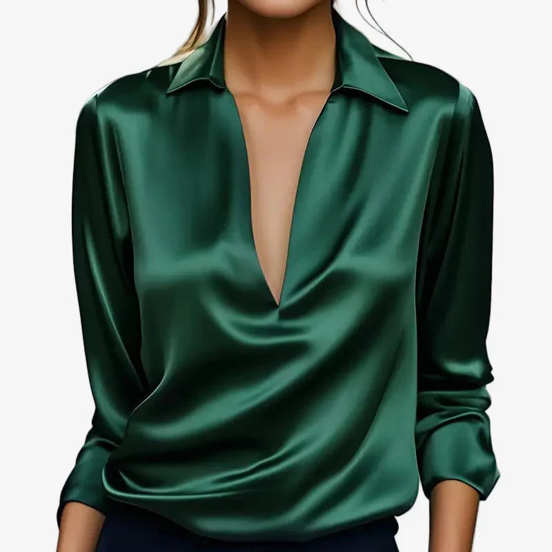 MOREAU LYON | BLOUSE SATINÉE ÉLÉGANTE POUR FEMMES