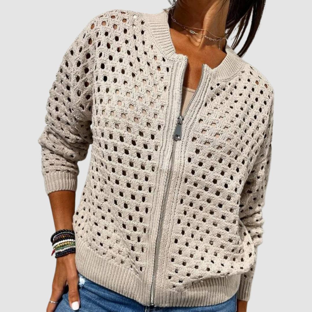 MOREAU LYON | GILET ZIPPE TRICOTÉ POUR FEMMES