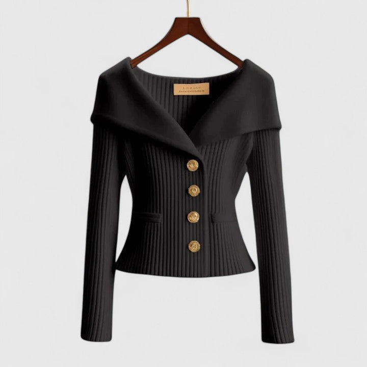 MOREAU LYON | GILET AJUSTÉ À COL LARGE POUR FEMMES