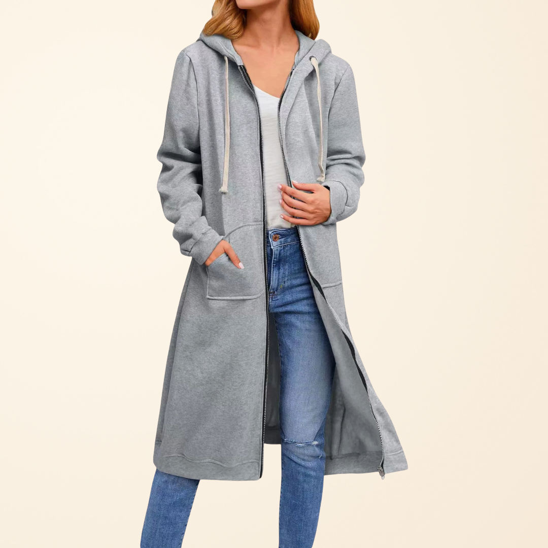MOREAU LYON | GILET LONGUE EN ZIP DÉTENDUE POUR FEMMES