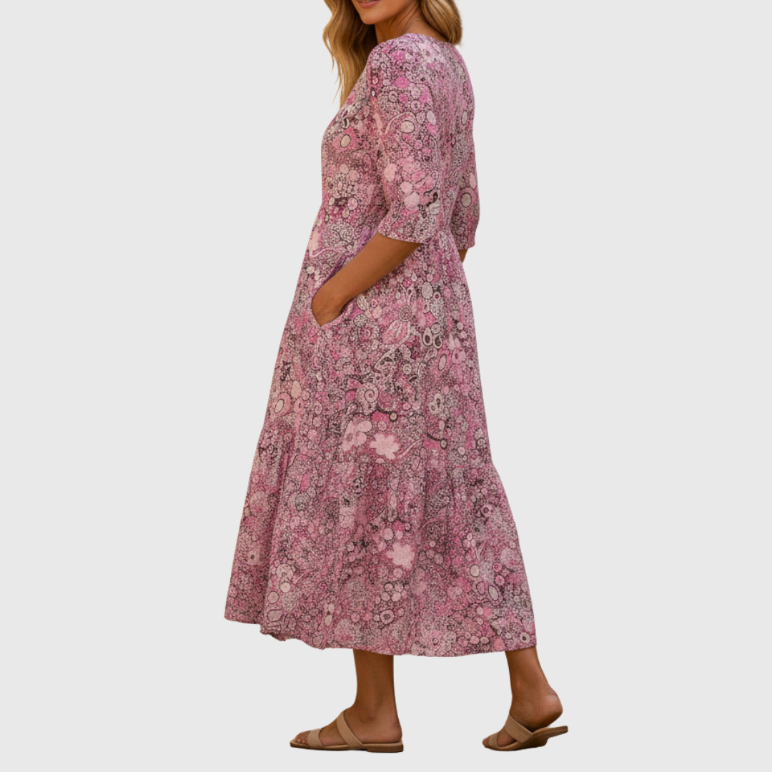 MOREAU LYON | ROBE CLASSIQUE À COL EN V POUR FEMMES
