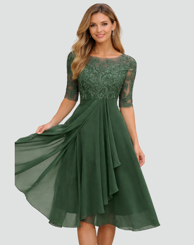 MOREAU LYON | ROBE MIDI EN TULLE À DENTELLE POUR FEMMES