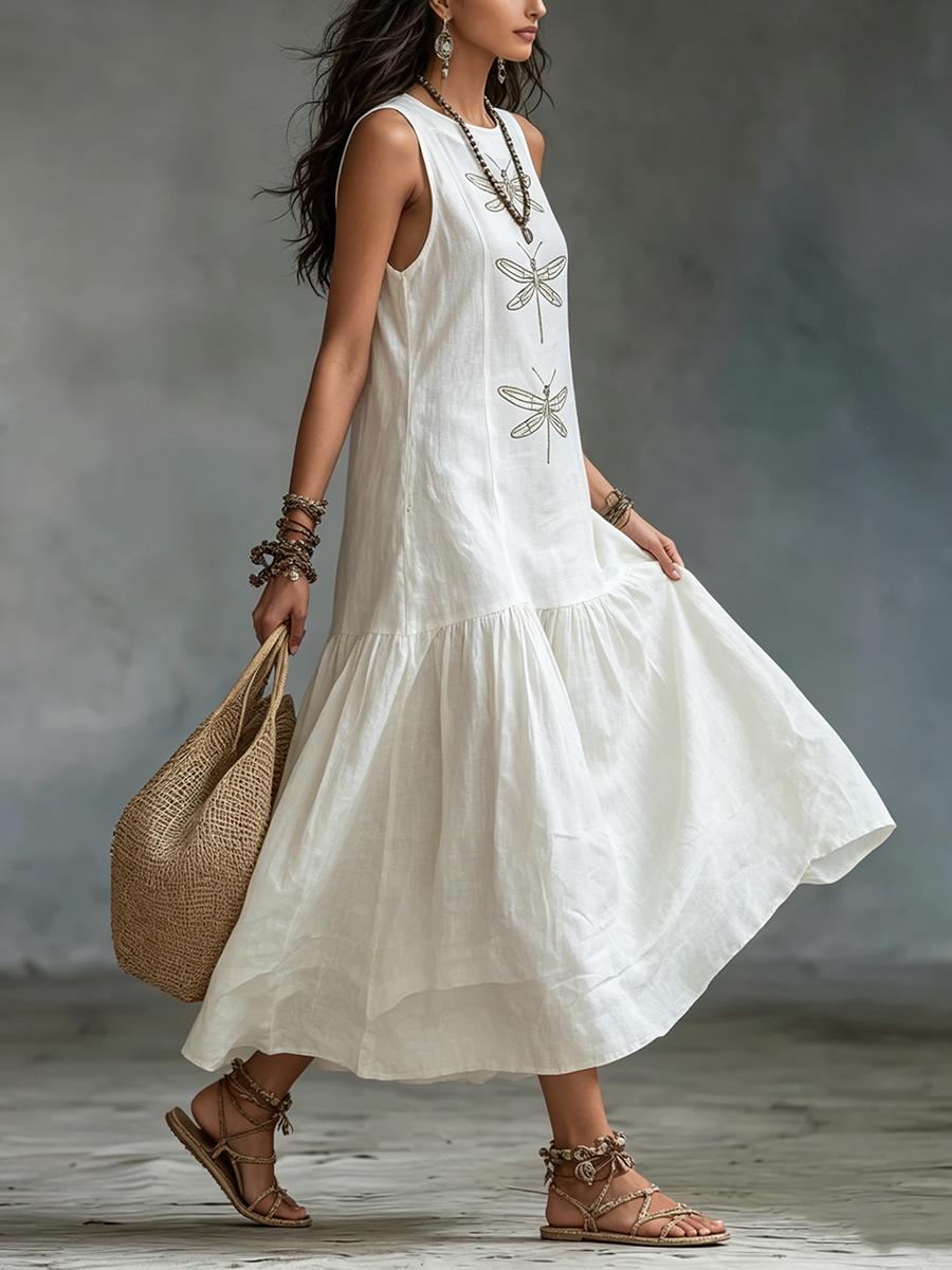 MOREAU LYON | CHIC ROBE MAXI SANS MANCHES POUR FEMMES