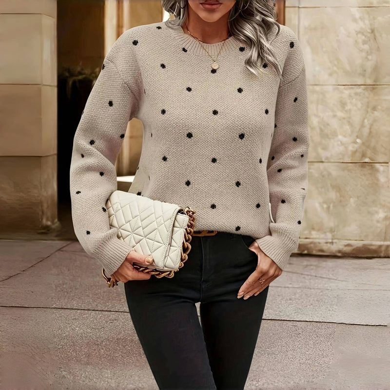 MOREAU LYON | PULL EN MAILLE À POIS POUR FEMME