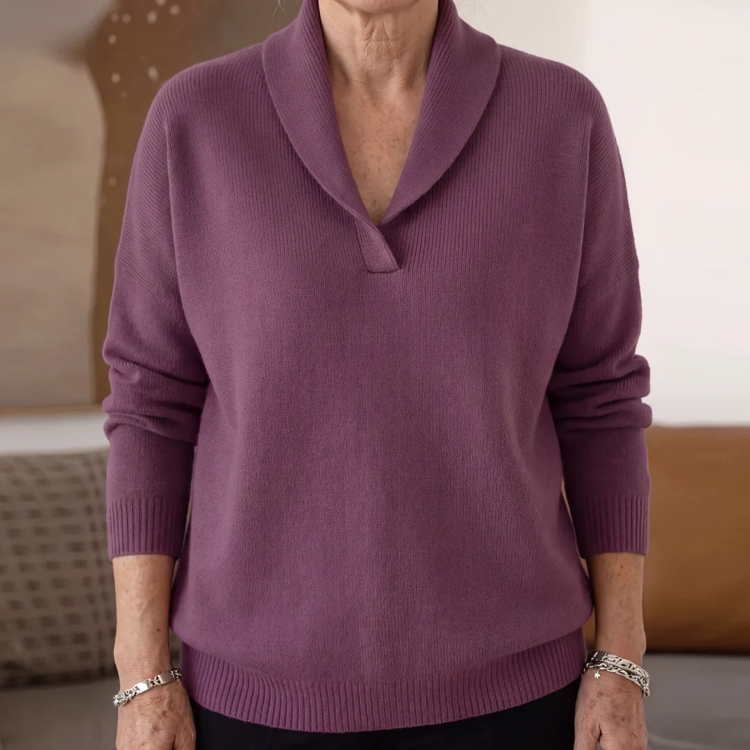 MOREAU LYON | PULL DRAPÉ À COL EN V POUR FEMMES