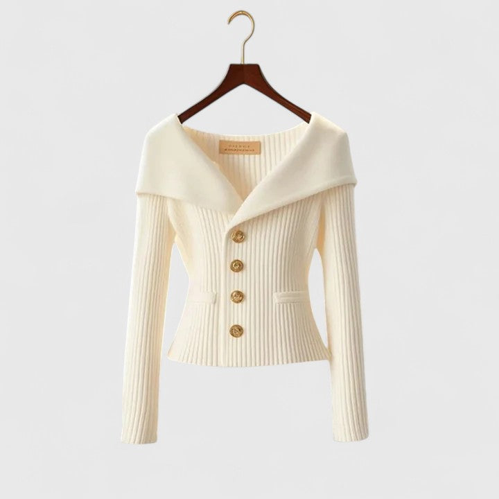 MOREAU LYON | GILET AJUSTÉ À COL LARGE POUR FEMMES