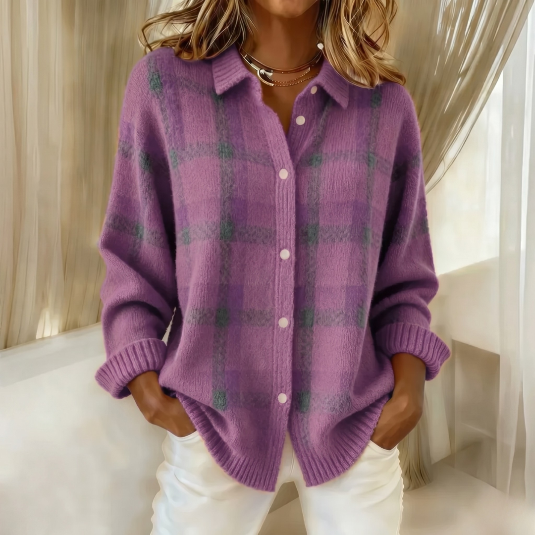 MOREAU LYON | GILET TRICOTÉ À COL POUR FEMMES