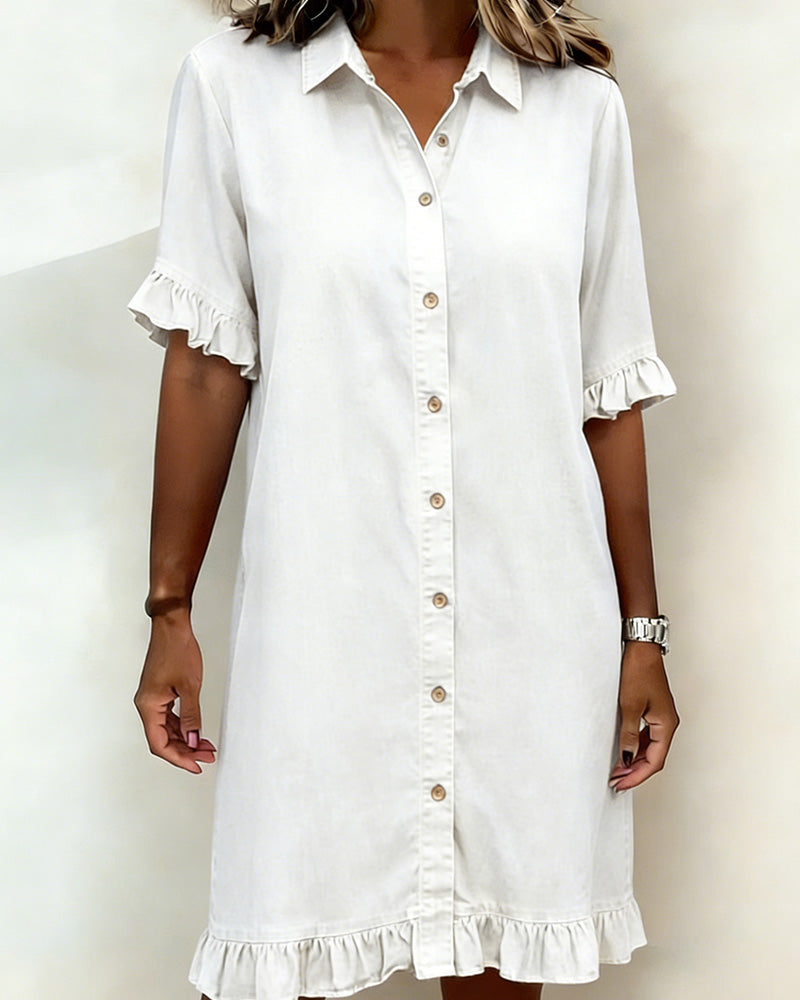 MOREAU LYON | ROBE MIDI EN DENIM MODERNE POUR FEMME