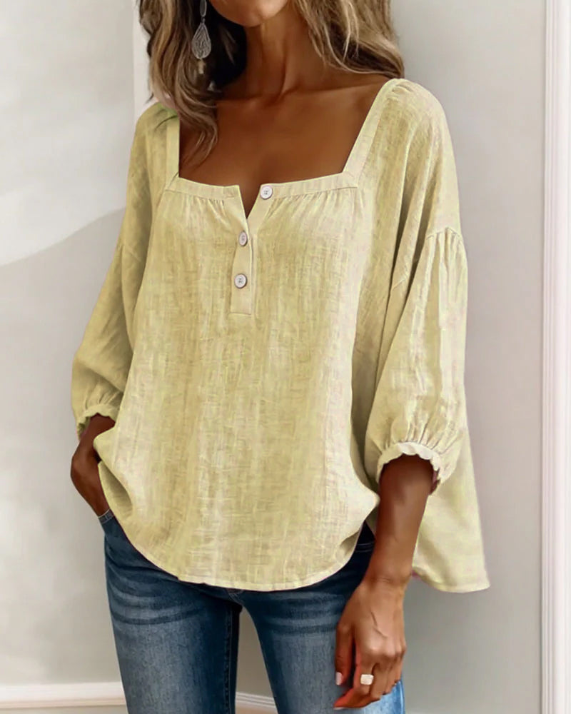 MOREAU LYON | BLOUSE À COL CARRE POUR FEMMES